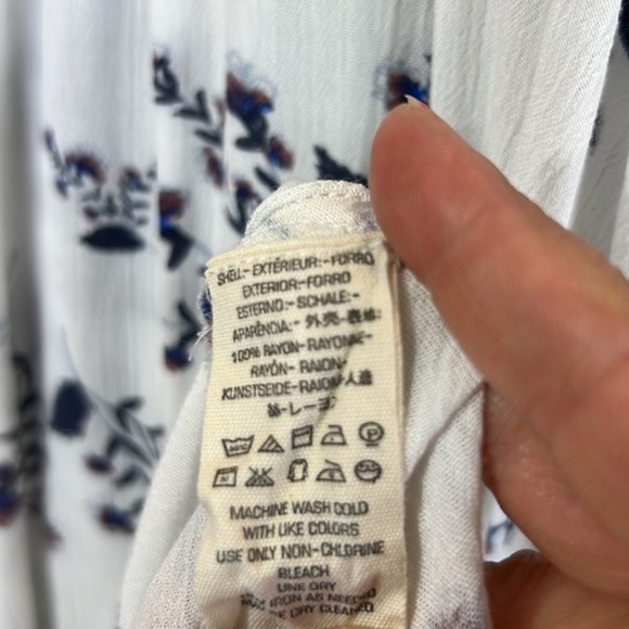 FREE PEOPLE Snap Out Of It Swing Dress Ivory Floral Print Sz XS - Picture 14 of 14